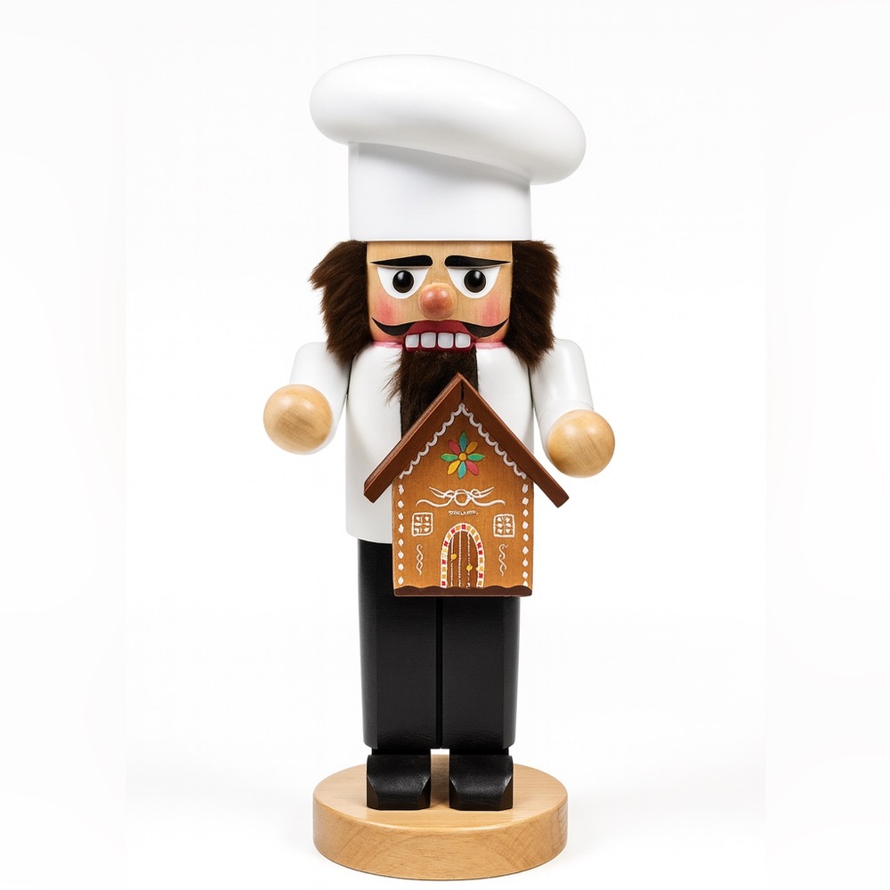 STEINBACH Chef Nutcracker with Gingerbread House